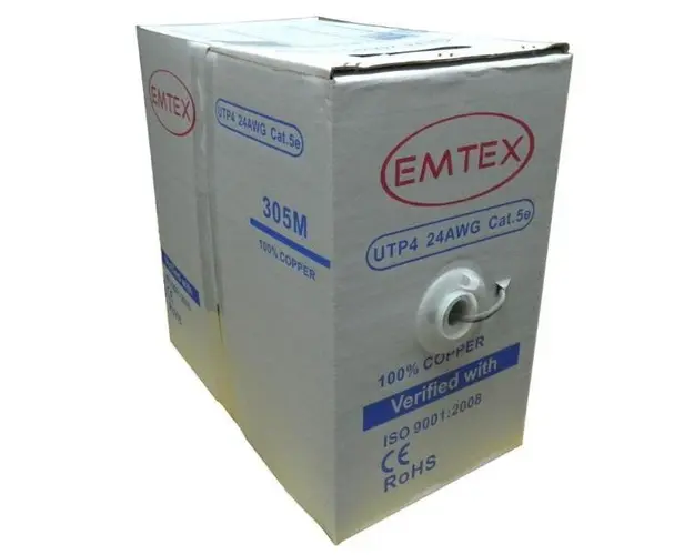 Cablu UTP OEM EMT-UTP5E24AWG, CAT5e, 305 m