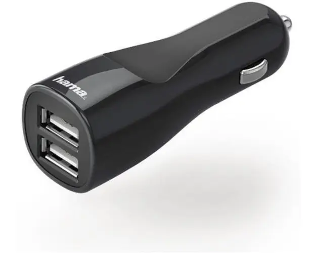 Incarcator auto Hama 173609, Fast Charge, 2 x USB, 24W (Negru)