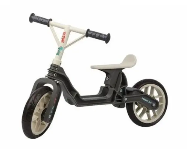 Bicicleta Copii Polisport Bb, Roti 12inch, fara pedale, ergonomica (Gri/Negru)