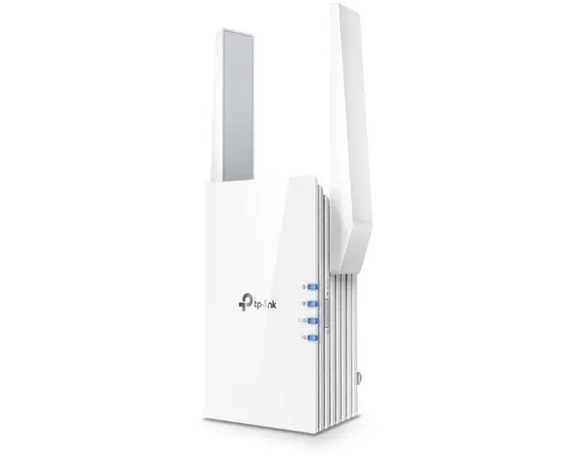 Range Extender Wireless TP-LINK RE505X, Wi-Fi 6, Gigabit, Dual Band, 1500 Mbps, Tehnologie OneMesh™, 2 Antene externe (Alb)