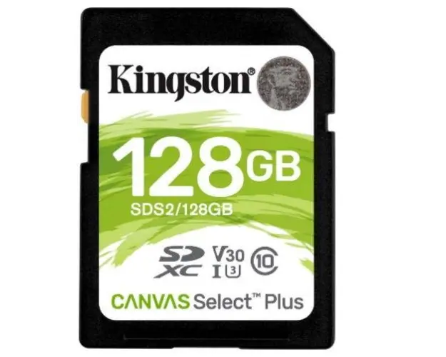 Card de memorie Kingston SDXC Canvas Select Plus, 128GB, Class 10, UHS-I U3 V30