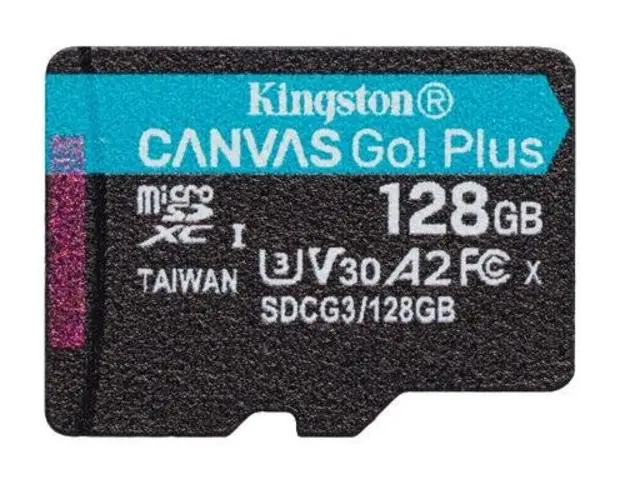 Card de memorie Kingston Canvas Go! Plus,MicroSDXC, 128GB, UHS-I, Class 10, U3, V30, A2