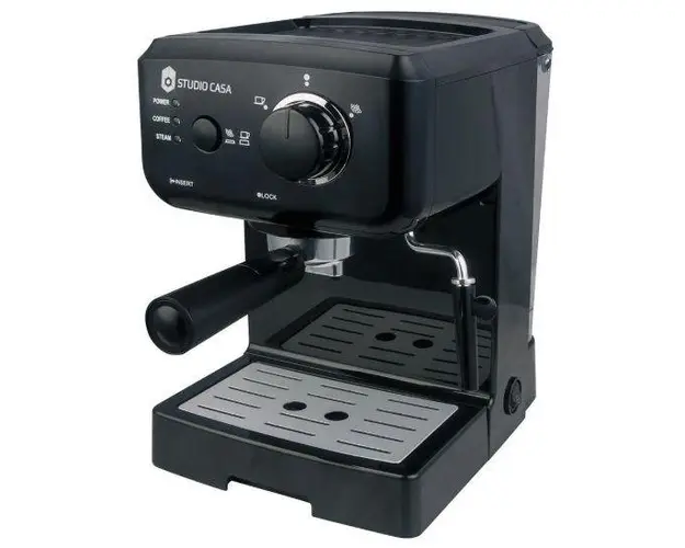 Espressor cu pompa Studio Casa Caffe Crema SC1901, 1140 W, 15 bar, 1.25 l (Negru)