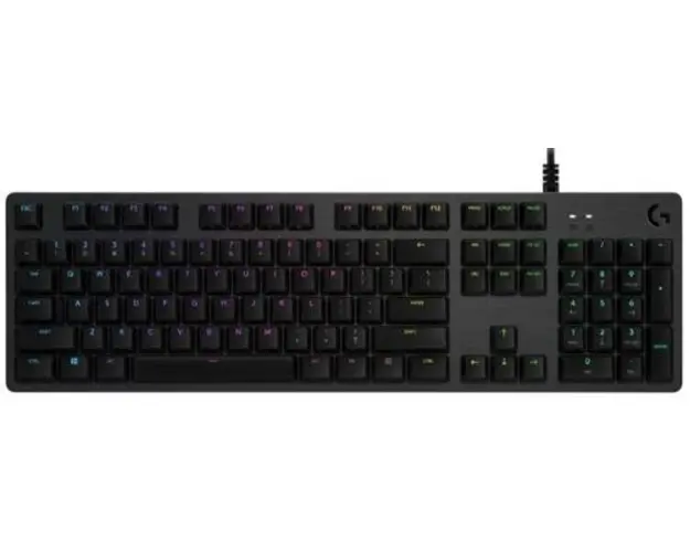 Tastatura Gaming Mecanica Logitech G512 Carbon RGB, GX Blue Switch, US Layout, USB (Negru)