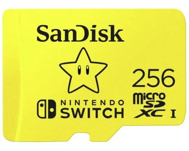 Card de memorie SanDisk Nintendo Switch, microSDXC, 256GB, UHS-I, V30, U3, Class 10
