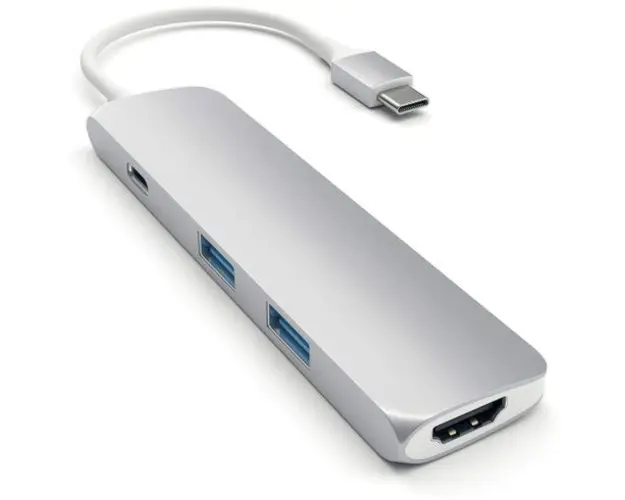 Docking Station Satechi Slim ST-CMAS, Type-C (Argintiu)