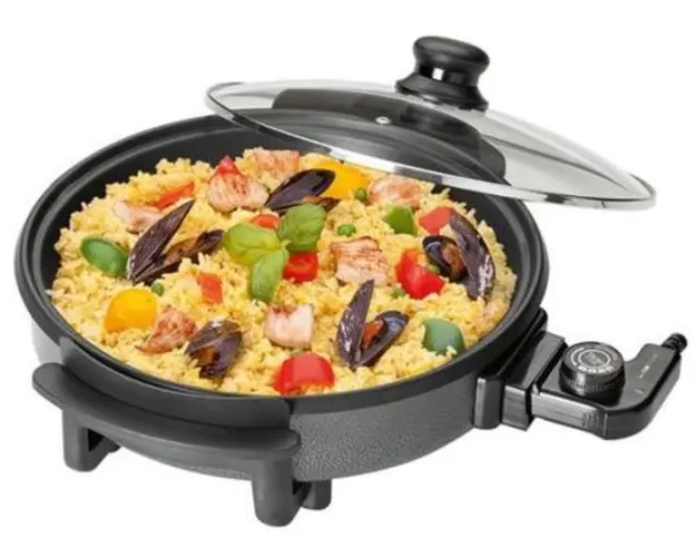 Tigaie electrica Clatronic PP 3401, 32 cm, 1500 W (Negru)