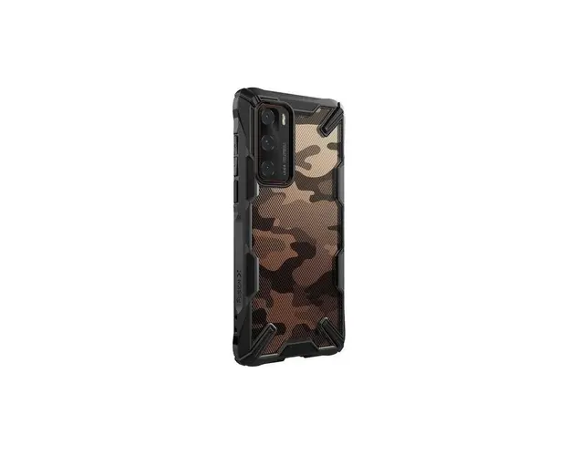 Protectie Spate Ringke FUSION X Design pentru Huawei P40 (Negru/Camuflaj)