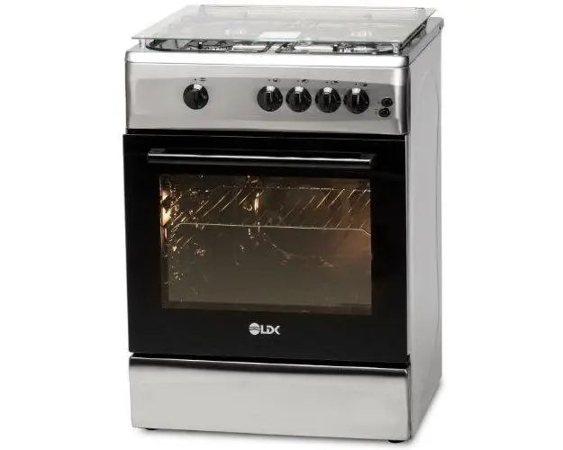 Aragaz LDK 6060 GRAI IX RMV NG, 4 Arzatoare, Gaz, Siguranta, Aprindere electrica (Inox)