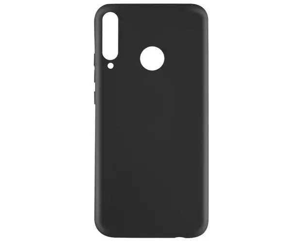 Protectie Spate Lemontti Silicon Silky pentru Huawei P40 Lite E (Negru)