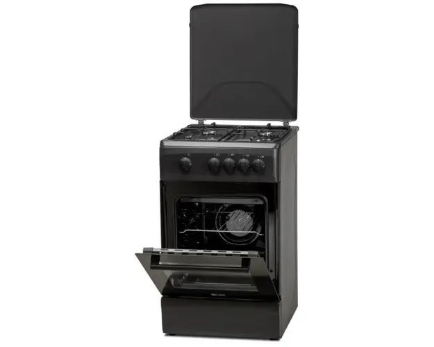 Aragaz LDK 5060 MAT Black RMV NG, Gaz, 4 Arzatoare, Siguranta (Negru)