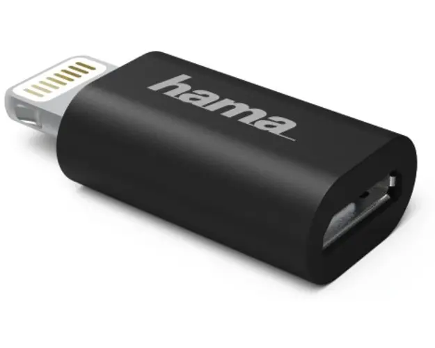 Adaptor Hama 178399, MicroUSB - Lightning (Negru)