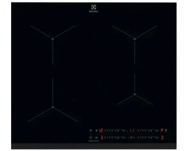 Plita incorporabila Electrolux EIS62443, Inductie, 4 Zone gatit, Conectivitate hota (Negru)