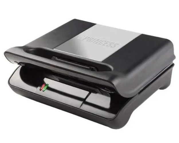 Gratar electric Princess Compact Flex 0111700101001, 700 W, 210C, 23 x 13 cm (Negru/Inox)