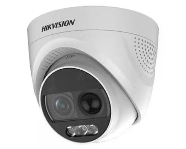 Camera supraveghere video Hikvision DS-2CE72DFT-PIRXOF, TURBO X ColorVu turret, 2MP, 1920 × 1080@25FPS, 2.8mm (Alb)