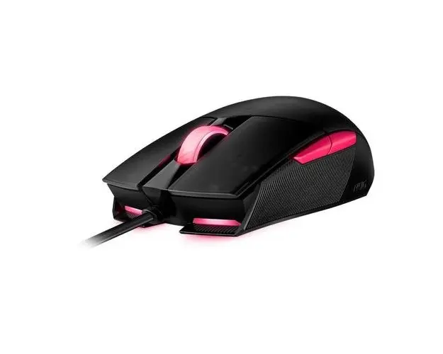 Mouse Gaming ASUS ROG Strix Impact II Electro Punk, LED RGB, USB (Roz/Negru)