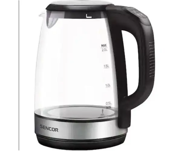 Fierbator apa Sencor SWK 2090BK, 2200 W, 2 L (Negru/Transparent)