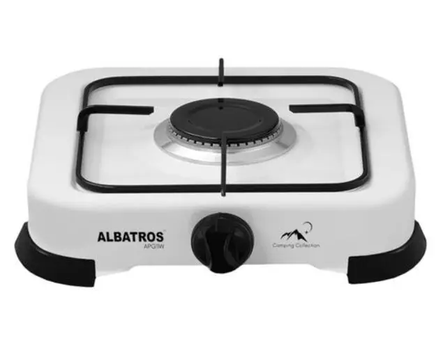 Plita de exterior Albatros APG11W, Gaz, 1 Arzator (Alb)