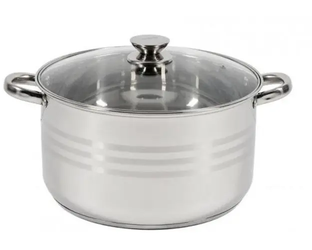 Oala cu capac Heinner HR-HJ-12, 30 x 17 cm, 12 L (Argintiu)