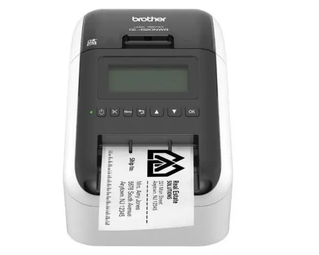 Sistem de etichetare Brother QL-820NWB, USB, Retea, Wi-Fi, Bluetooth, 6MB (Alb)