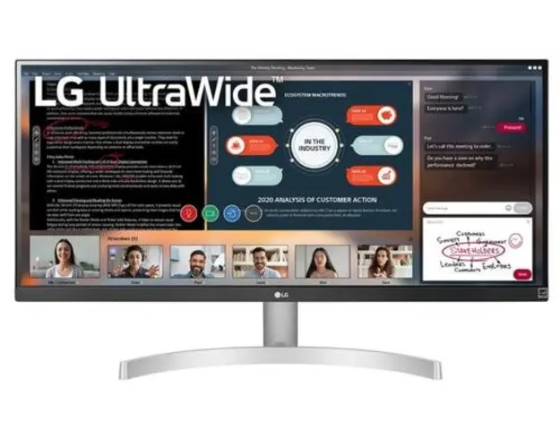 Monitor IPS LED LG 29inch 29WN600-W, 2560 x 1080, HDMI, DisplayPort, Boxe, 75 Hz (Alb/Argintiu)