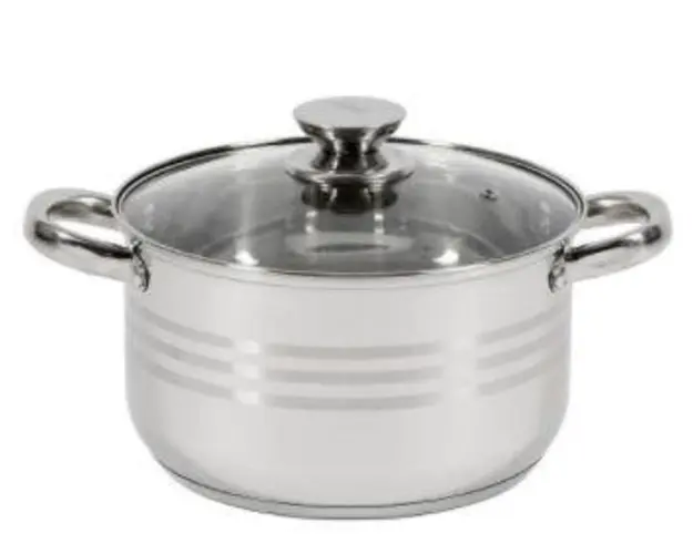 Oala cu capac Heinner HR-HJ-045, 22 x 12.5 cm, 4.5 L (Inox)