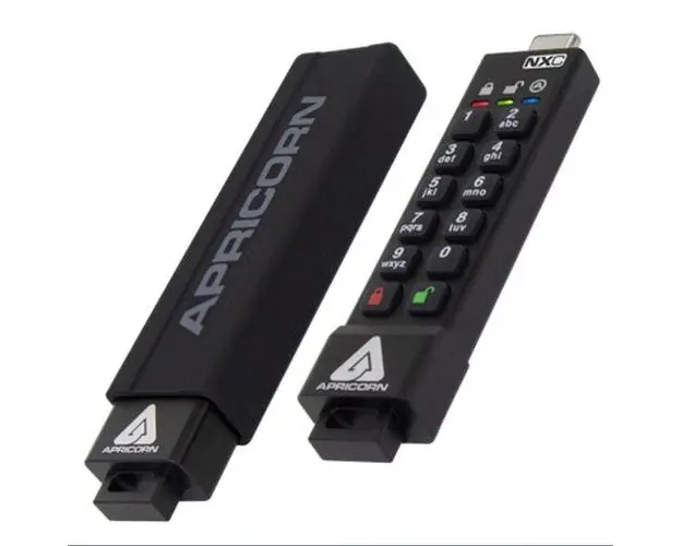 Stick USB Apricorn Aegis Secure Key 3NXC, 64GB, USB 3.2 (Negru) 