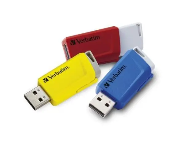 Stick USB Verbatim Store 'n' Click, 16 GB, USB 3.2, 3 buc.(Rosu/Galben/Albastru)