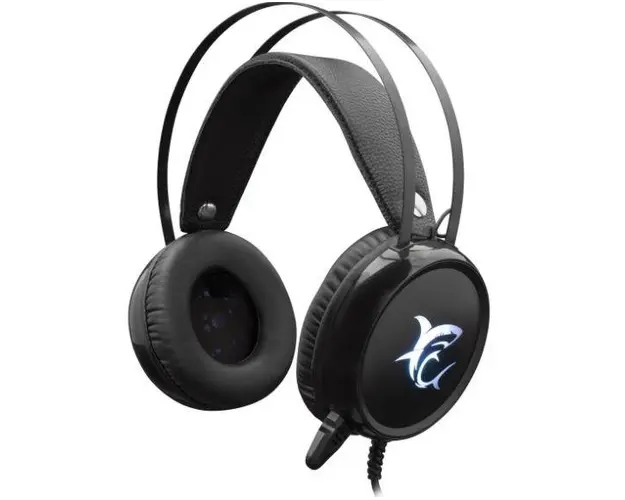 Casti gaming White Shark GH-1947 MARGAY, Jack 3.5mm, iluminare LED (Negru)