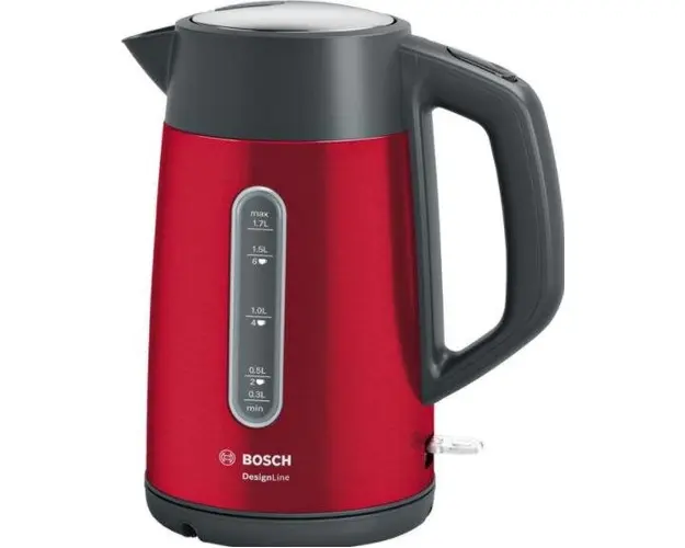 Fierbator de apa Bosch TWK4P440, 1.7 L, 2400 W (Rosu/Negru)
