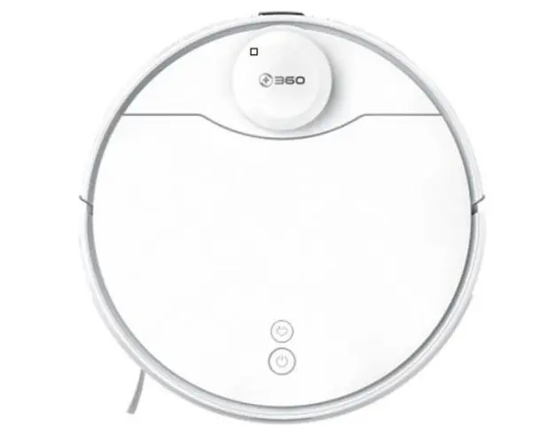 Robot de aspirare 360 S9 , Mop, WiFi, Navigatie laser LSD, Bariere virtuale, Senzor anti-cadere , Google Assistant & Alexa, 35W, Baterie Li-ion, 5200mAh, Timp de incarcare: 240 min, Alb