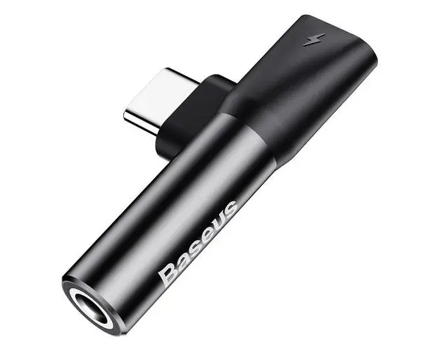 Adaptor Baseus L41, USB Type-C - USB Type-C / Jack 3.5mm Black (Negru)