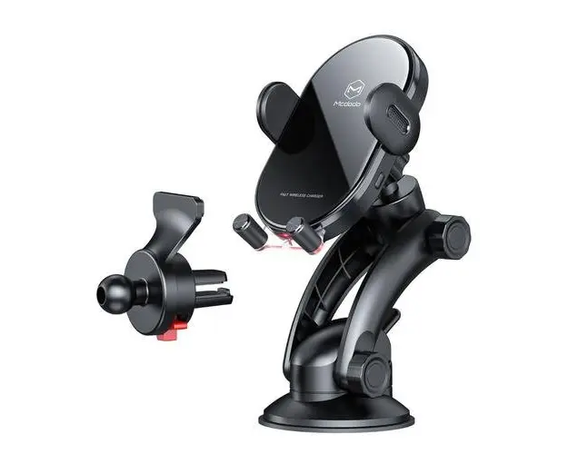 Suport Auto Mcdodo Space Series, incarcare wireless 15W, rotire la 360 de grade, sistem de prindere automat (Negru)