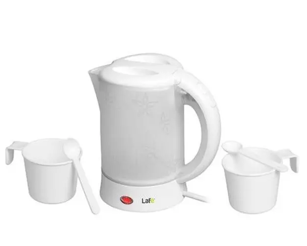 Fierbator de apa Lafe CEG0010.1, 650 W, 0.6 l, 2 cesti, 2 lingurite (Alb)