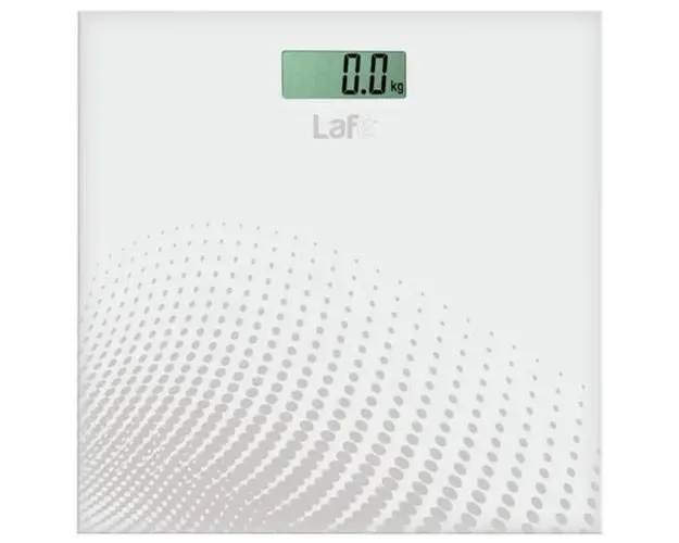 Cantar de baie Lafe WLS001.1, 150 Kg, afisaj LCD, suprafata sticla (Alb/Gri)