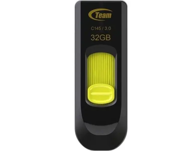 Stick USB Team Group C145, 32 GB, USB 3.0 (Galben/Negru)