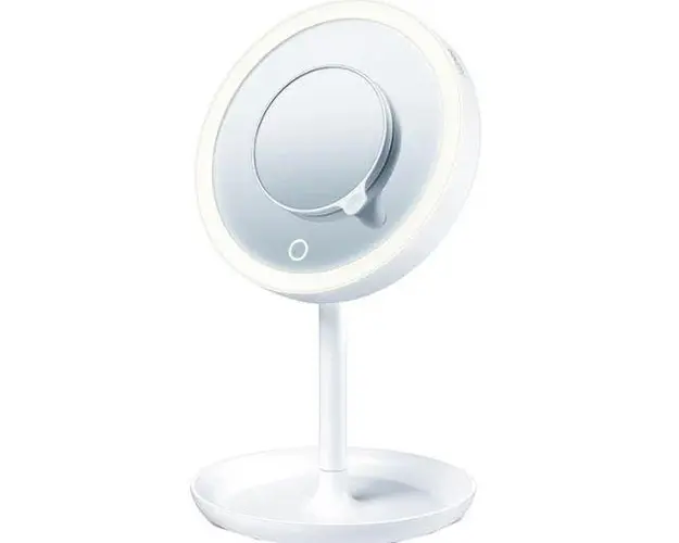 Oglinda cosmetica cu iluminare Beurer BS45, 17.5 cm (Alb)