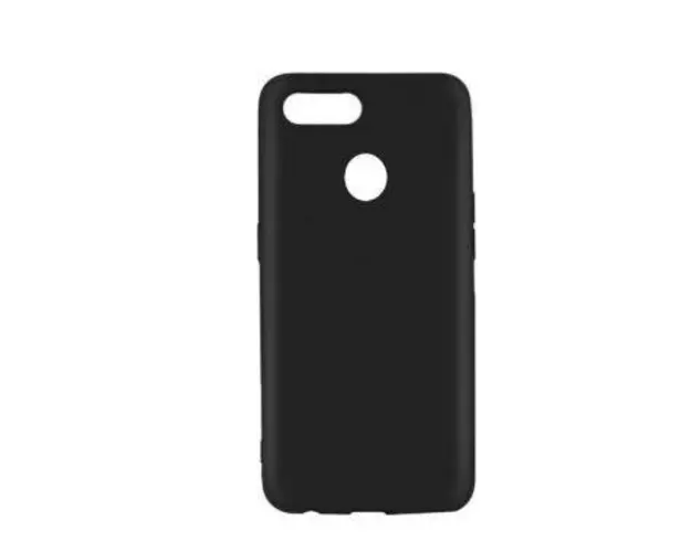 Protectie Spate Lemontti Silicon Silky pentru Oppo A12 (Negru)