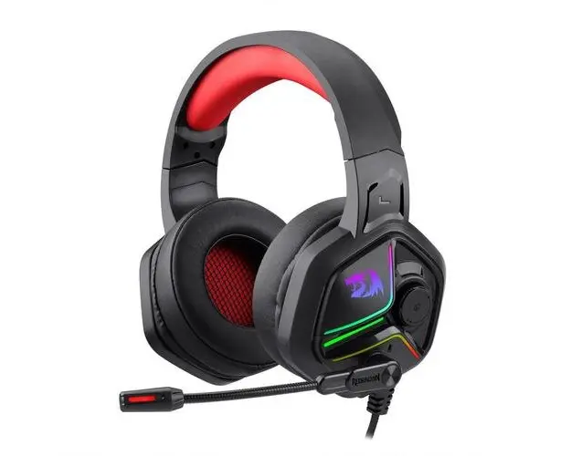 Casti Gaming Redragon Ajax, iluminare RGB, USB / 2x jack 3.5mm (Negru)