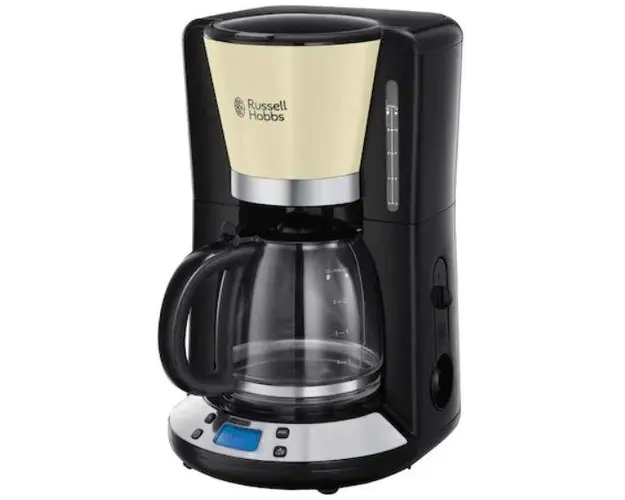 Cafetiera Russell Hobbs Colours Plus 24033-56, 1.25L, 15 cesti, 1000W (Negru/Crem)