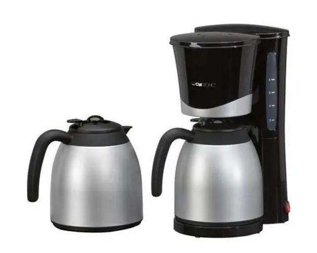 Cafetiera Clatronic KA 3328, 1 L, 870W (Negru/Argintiu)