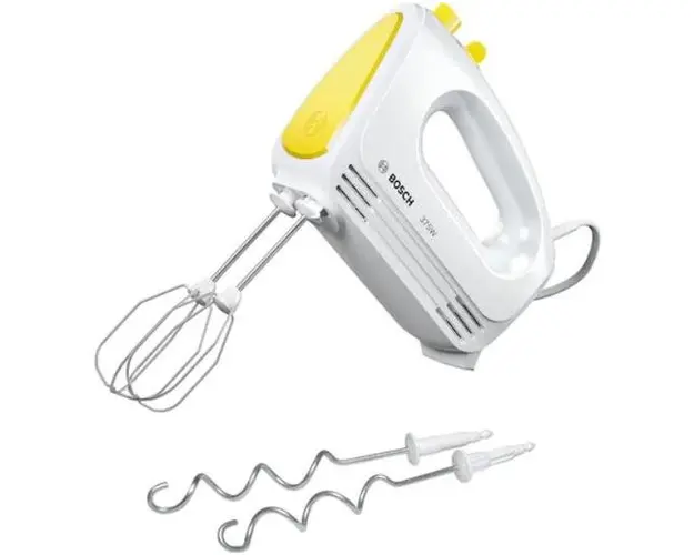 Mixer de mana Bosch MFQ2210Y, 375 W, 4 +1 turbo (Alb/Galben)