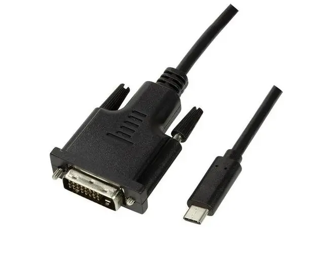 Cablu LOGILINK UA0331, USB 3.1 Type-C - DVI-D DL , 1.8m, Full HD/60 Hz (Negru)