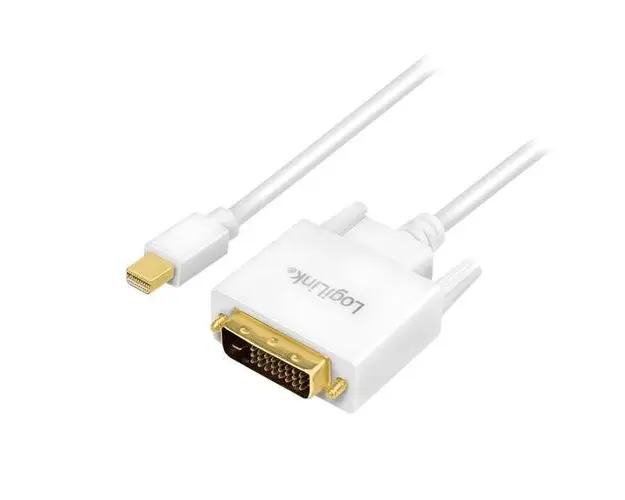 Cablu LOGILINK CV0138, Mini-DisplayPort - DVI-D DL, 3m, conectori auriti, Full HD/60Hz (Alb)