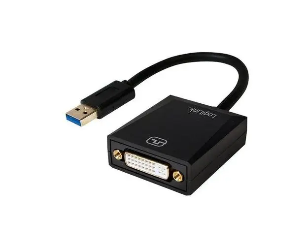 Cablu LOGILINK UA0232, USB 3.0 - DVI-I DL, Full HD/60 Hz (Negru)