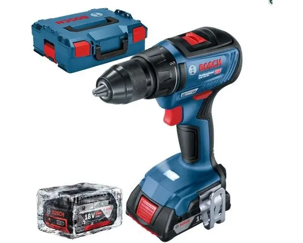 Masina de gaurit si insurubat BOSCH GSR 18V-50, 2 acumulatori Li-Ion, 5Ah, 50Nm, brushless + L-Boxx