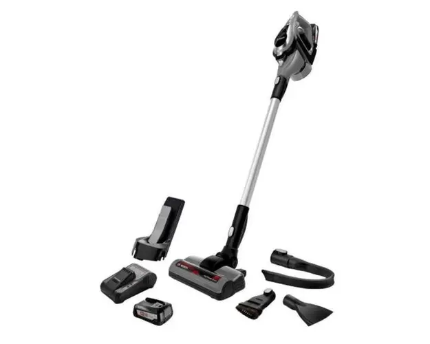 Aspirator vertical Bosch BCS812KA2, 18 V, 0.4 L, Autonomie 40 min. (Negru/Argintiu)