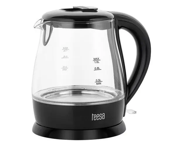 Fierbator de apa Teesa TSA1030B, 1630 W, 1 l, Sticla (Negru)
