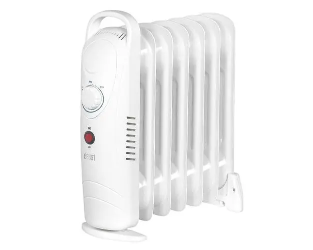 Calorifer electric cu ulei Teesa TSA8035, 800 W, 7 Elementi, Termostat reglabil, Control automat temperatura (Alb)