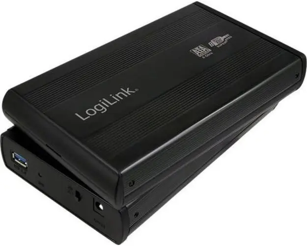 RACK Extern LOGILINK UA0107, USB 3.0, compatibil cu HDD 3.5inch, aluminiu (Negru)